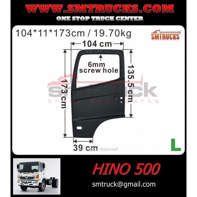 HINO 500 DOOR SKIN (CHINA TYPE) LH